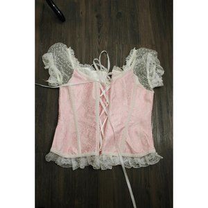 Fairy Ballerina Lace-Up Corset Cosplay L XL Pink